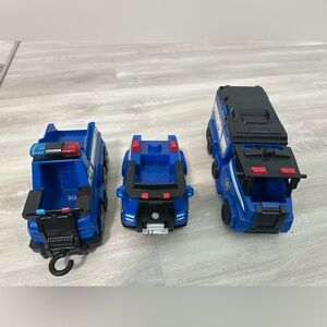 Paw Patrol Chase Blue Car Set of 3 Police Cruiser Vehicles